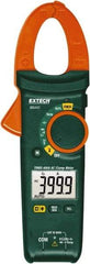 Extech - MA443, CAT III, Digital True RMS Auto Ranging Clamp Meter with 1.18" Clamp On Jaws - 600 VAC/VDC, 400 AC Amps, Measures Voltage, Capacitance, Continuity, Current, Frequency, Resistance, Temperature - Exact Tool & Supply