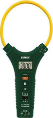 Extech - MA3110, CAT III, Digital True RMS Clamp Meter with 11" Flex Jaws - 1000 VAC/VDC, 3000 AC Amps, Measures Voltage, Capacitance, Continuity, Current, Resistance - Exact Tool & Supply