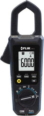 FLIR - CM72, CAT IV, Digital True RMS Auto Ranging Clamp Meter with 1.38" Clamp On Jaws - 600 VAC/VDC, 600 AC Amps, Measures Voltage, Capacitance, Continuity, Current, Frequency, Resistance - Exact Tool & Supply