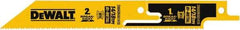 DeWALT - 6" Long x 1" Thick, Bi-Metal Reciprocating Saw Blade - Straight Profile, 14 to 18 TPI, Toothed Edge, Tang Shank - Exact Tool & Supply