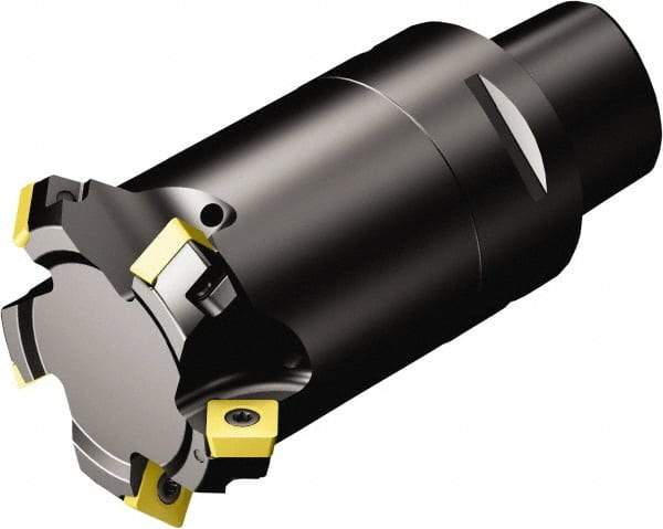 Sandvik Coromant - 50.5mm Cut Diam, 50mm Arbor Hole, 5.47mm Max Depth of Cut, 45° Indexable Chamfer & Angle Face Mill - 6 Inserts, 495-09T3M-XL Insert, Right Hand Cut, Through Coolant, Series CoroMill 495 - Exact Tool & Supply