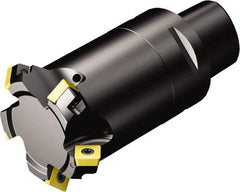 Sandvik Coromant - 50.5mm Cut Diam, 50mm Arbor Hole, 5.47mm Max Depth of Cut, 45° Indexable Chamfer & Angle Face Mill - 6 Inserts, 495-09T3M-XL Insert, Right Hand Cut, Through Coolant, Series CoroMill 495 - Exact Tool & Supply