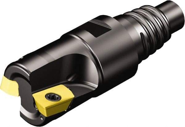Sandvik Coromant - 2 Inserts, 9.7mm Cut Diam, 9.7mm Arbor Diam, 5.8mm Max Depth of Cut, Indexable Square-Shoulder Face Mill - 31.2mm High, 390R-07.. Insert Compatibility, Through Coolant, Series CoroMill 390 - Exact Tool & Supply