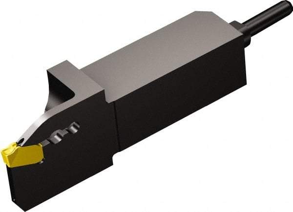 Sandvik Coromant - QSQD, External, Left Hand, 20mm Max Depth of Cut, Indexable Grooving Tool Holder - QD-NF-0250-0002-CM Insert Compatibility, 16mm Shank Height, 16mm Shank Width, 70mm OAL, Through Coolant - Exact Tool & Supply