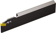 Sandvik Coromant - 1.0197" Blade Height, 0.3248" Blade Width, 4.3307" OAL, Right Hand Cut, Single End Indexable Cut-Off Blade - 26mm Max Depth of Cut, QD-LR..C..D Blade, CoroCut QD Series - Exact Tool & Supply