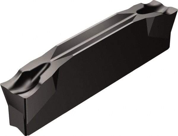 Sandvik Coromant - L123G2G CM 3115 Grade, 0.1181" Cutting Width, Carbide Cutoff Insert - 5° Left Hand Lead Angle, 0.0079" Cnr Rad, TiCN/Al2O3 Coated - Exact Tool & Supply