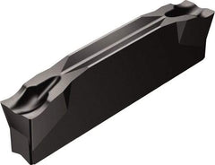 Sandvik Coromant - L123G2G CM 3115 Grade, 0.1181" Cutting Width, Carbide Cutoff Insert - 5° Left Hand Lead Angle, 0.0079" Cnr Rad, TiCN/Al2O3 Coated - Exact Tool & Supply