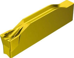 Sandvik Coromant - 300N123G1 TF Grade 2135, 3mm Cutting Width Carbide Grooving Insert - 1.8mm Max Depth of Cut, Neutral, 0.3mm Corner Radius, TiCN/Al2O3/TiN Finish - Exact Tool & Supply