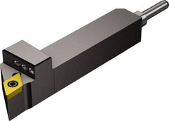 Sandvik Coromant - QS-SDJC, Right Hand Cut, -3° Lead Angle, 16mm Shank Height x 16mm Shank Width, Neutral Rake Indexable Turning Toolholder - 70mm OAL, DCMT 11 T3 08 Insert Compatibility, Series CoroTurn 107 - Exact Tool & Supply