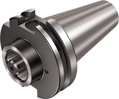 Sandvik Coromant - C6 System Size, ISO40 Taper, Modular Tool Holding System Adapter - 85mm Projection, 63mm Body Diam, 153.4mm OAL, Through Coolant - Exact Tool & Supply
