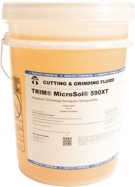 Master Fluid Solutions - Trim MicroSol 590XT, 5 Gal Pail Cutting Fluid - Semisynthetic, For Inconel\xAE Machining - Exact Tool & Supply