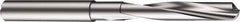 Sandvik Coromant - 10.2mm 130° Solid Carbide Screw Machine Drill Bit - Uncoated, Right Hand Cut, 55mm Flute Length, 102mm OAL, Straight Shank, Through Coolant - Exact Tool & Supply