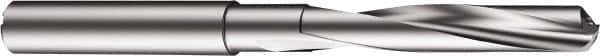 Sandvik Coromant - 16mm 130° Spiral Flute Solid Carbide Screw Machine Drill Bit - Uncoated, Right Hand Cut, 2.5591" Flute Length, 4.5276" OAL, Split Point, Straight Shank, Through Coolant - Exact Tool & Supply