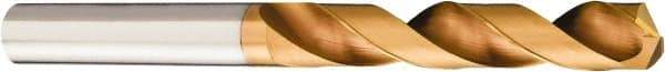 Sandvik Coromant - 10.3mm 140° Solid Carbide Jobber Drill - TiAlN Finish, Right Hand Cut, Cylindrical Shank, 118mm OAL - Exact Tool & Supply