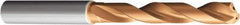 Sandvik Coromant - 3.9mm 140° Solid Carbide Jobber Drill - TiAlN Finish, Right Hand Cut, Cylindrical Shank, 74mm OAL - Exact Tool & Supply