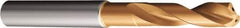 Sandvik Coromant - 8mm 140° Spiral Flute Solid Carbide Screw Machine Drill Bit - TiAlN Finish, Right Hand Cut, 1.6142" Flute Length, 3.1102" OAL, Split Point, Straight Shank, Through Coolant - Exact Tool & Supply