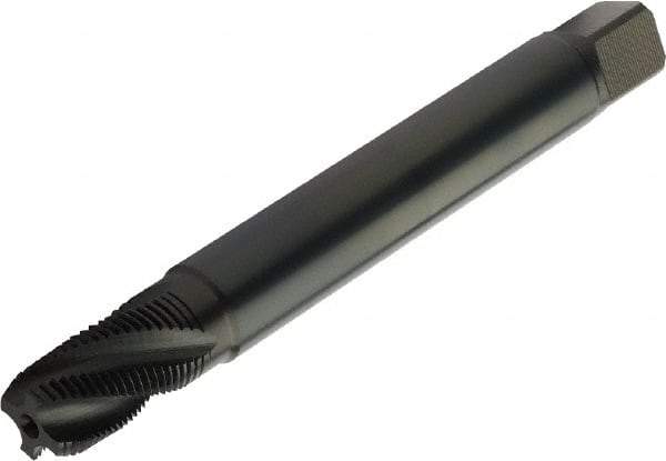 Sandvik Coromant - 1/16-27 NPT 3 Flute Spiral Flute Tap - High Speed Steel, Steam Tempered Finish, 80mm OAL, Right Hand Thread, Series CoroTap 300 - Exact Tool & Supply