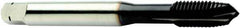 Sandvik Coromant - 7/16-20 UNF, 4 Flute, TiAlN Finish, Powdered Metal Spiral Point Tap - Plug Chamfer, Right Hand Thread, 3-15/16" OAL, 0.7874" Thread Length, 0.323" Shank Diam, 3BX Class of Fit, Series CoroTap 200 - Exact Tool & Supply