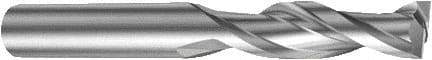 Sandvik Coromant - 8mm, 32mm LOC, 8mm Shank Diam, 79mm OAL, 2 Flute, Solid Carbide Square End Mill - Single End, Uncoated, Spiral Flute, 25° Helix, Right Hand Cut, Right Hand Flute, Series CoroMill Plura - Exact Tool & Supply