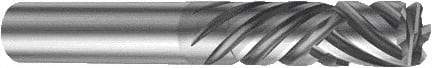 Sandvik Coromant - 12mm, 38mm LOC, 12mm Shank Diam, 100mm OAL, 6 Flute, Solid Carbide Square End Mill - Single End, TiAlN Finish, Spiral Flute, 30° Helix, Right Hand Cut, Right Hand/Left Hand Flute, Series CoroMill Plura - Exact Tool & Supply