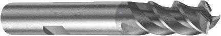 Sandvik Coromant - 8mm, 3 Flute, Solid Carbide, Corner Radius End Mill - 63mm OAL, 45° Helix, Right Hand Flute, 16mm LOC, Right Hand Cut - Exact Tool & Supply