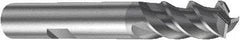 Sandvik Coromant - 8mm, 3 Flute, Solid Carbide, Corner Radius End Mill - 63mm OAL, 45° Helix, Right Hand Flute, 16mm LOC, Right Hand Cut - Exact Tool & Supply