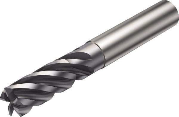 Sandvik Coromant - 12mm, 5 Flute, Single End, Solid Carbide, Corner Chamfer End Mill - 83mm OAL, Right Hand Flute, 26mm LOC, Right Hand Cut - Exact Tool & Supply