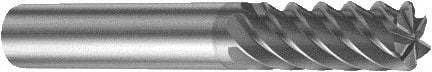 Sandvik Coromant - 6mm, 13mm LOC, 6mm Shank Diam, 57mm OAL, 6 Flute, Solid Carbide Square End Mill - Single End, TiAlN Finish, Spiral Flute, 50° Helix, Right Hand Cut, Right Hand Flute, Series CoroMill Plura - Exact Tool & Supply