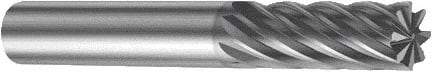 Sandvik Coromant - 8mm, 19mm LOC, 8mm Shank Diam, 63mm OAL, 8 Flute, Solid Carbide Square End Mill - Single End, TiAlN Finish, Spiral Flute, 30° Helix, Right Hand Cut, Right Hand Flute, Series CoroMill Plura - Exact Tool & Supply
