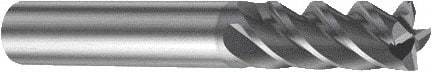 Sandvik Coromant - 3mm, 8mm LOC, 6mm Shank Diam, 57mm OAL, 4 Flute, Solid Carbide Square End Mill - Single End, TiAlN Finish, Spiral Flute, 45° Helix, Right Hand Cut, Right Hand Flute, Series CoroMill Plura - Exact Tool & Supply