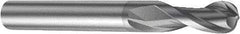 Sandvik Coromant - 9.53mm Diam, 19.05mm LOC, 2 Flute Solid Carbide Ball End Mill - 88.9mm OAL, 9.53mm Shank Diam, Ball Flute - Exact Tool & Supply