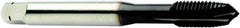 Sandvik Coromant - M24x3.00 Metric, 4 Flute, TiAlN Finish, Powdered Metal Spiral Point Tap - Plug Chamfer, Right Hand Thread, 6.2992" OAL, 1.417" Thread Length, 19.3mm Shank Diam, 6HX Class of Fit, Series CoroTap 200 - Exact Tool & Supply