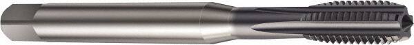 Sandvik Coromant - 3/8-24 UNF 2BX 5 Flute TiAlN Finish High Speed Steel Straight Flute Machine Tap - Right Hand Thread, 90mm OAL, 20.6mm Thread Length - Exact Tool & Supply