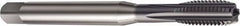 Sandvik Coromant - 3/8-24 UNF 2BX 5 Flute TiAlN Finish High Speed Steel Straight Flute Machine Tap - Right Hand Thread, 90mm OAL, 20.6mm Thread Length - Exact Tool & Supply
