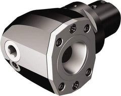 Sandvik Coromant - C6 Outside Modular Connection, C5 Inside Modular Connection, Capto to Capto Reducing Adapter - 87mm Projection, Through Coolant - Exact Tool & Supply