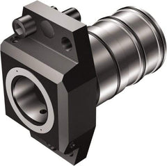 Sandvik Coromant - Neutral Cut, C8 Modular Connection, Round Shank Lathe Modular Clamping Unit - 1" Square Shank Diam, 6.85" OAL, Through Coolant - Exact Tool & Supply
