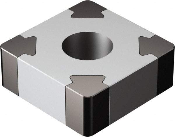 Sandvik Coromant - SNGA433 Grade 7025 CBN Turning Insert - Uncoated, 90° Square, 1/2" Inscr Circle, 3/16" Thick, 3/64" Corner Radius - Exact Tool & Supply