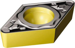 Sandvik Coromant - DCMT32.53 KR Grade 3210 Carbide Turning Insert - TiCN/Al2O3/TiN Finish, 55° Diamond, 3/8" Inscr Circle, 5/32" Thick, 3/64" Corner Radius - Exact Tool & Supply