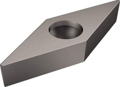Sandvik Coromant - VBMW331 Grade H13A Carbide Turning Insert - Uncoated, 35° Diamond, 3/8" Inscr Circle, 3/16" Thick, 1/64" Corner Radius - Exact Tool & Supply