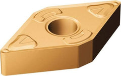 Sandvik Coromant - DNMG441 XF Grade GC15 Carbide Turning Insert - 55° Diamond, 1/2" Inscr Circle, 1/4" Thick, 1/64" Corner Radius - Exact Tool & Supply