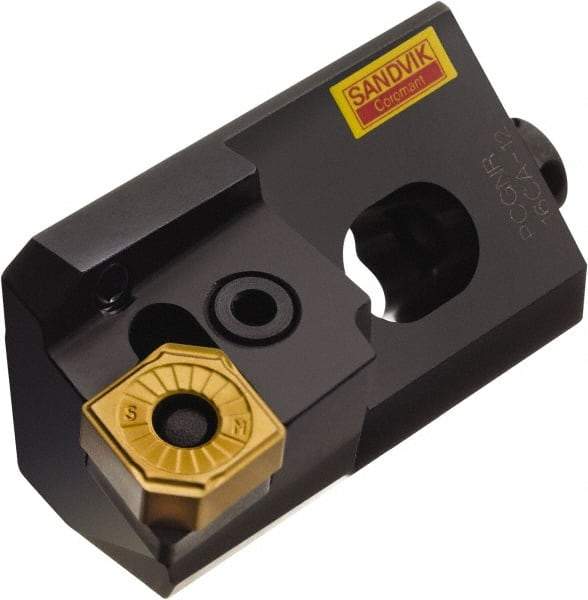Sandvik Coromant - Series T-Max P, Left Hand, PCGNR/L..CA Toolholder Compatibility, CNMG 12 04 08, CNMG 432 Insert Compatibility, Indexable Turning Cartridge - Lever Holding Method, 63mm OAL - Exact Tool & Supply