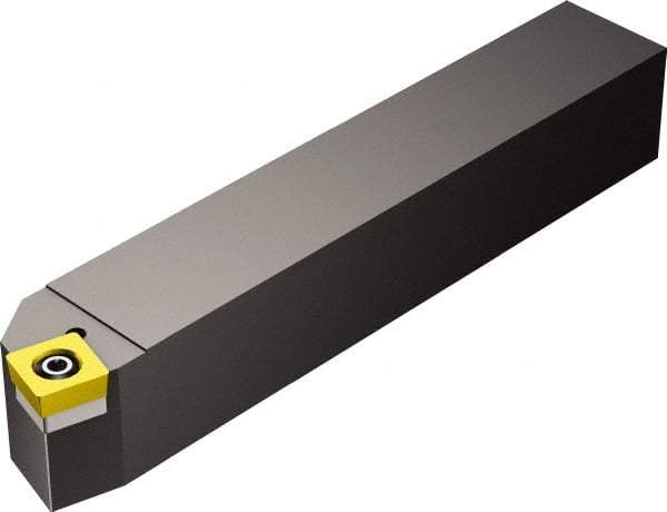 Sandvik Coromant - SSBCR/L, Right Hand Cut, 15° Lead Angle, 25mm Shank Height x 25mm Shank Width, Neutral Rake Indexable Turning Toolholder - 150mm OAL, SCMT 12 04 08, SCMT 432 Insert Compatibility, Series CoroTurn 107 - Exact Tool & Supply
