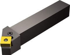 Sandvik Coromant - PSSNR/L, Right Hand Cut, 45° Lead Angle, 20mm Shank Height x 20mm Shank Width, Negative Rake Indexable Turning Toolholder - 133.32mm OAL, SNMG 12 04 08, SNMG 432 Insert Compatibility, Series T-Max P - Exact Tool & Supply