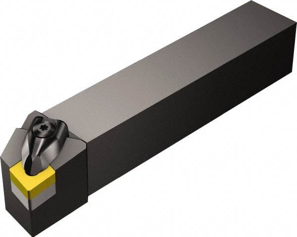 Sandvik Coromant - DCGN, Right Hand Cut, -1° Lead Angle, 1" Shank Height x 1" Shank Width, Negative Rake Indexable Turning Toolholder - 6" OAL, CNMG 12 04 08 Insert Compatibility, Series T-Max P - Exact Tool & Supply