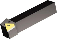 Sandvik Coromant - PTGNR/L, Right Hand Cut, -1° Lead Angle, 10mm Shank Height x 10mm Shank Width, Negative Rake Indexable Turning Toolholder - 70mm OAL, TNMG 11 03 04, TNMG 221 Insert Compatibility, Series T-Max P - Exact Tool & Supply