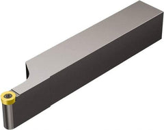 Sandvik Coromant - SRDC, Left Hand Cut, 25mm Shank Height x 25mm Shank Width, Neutral Rake Indexable Turning Toolholder - 150mm OAL, RCMT 08 03 M0 Insert Compatibility, Series CoroTurn 107 - Exact Tool & Supply