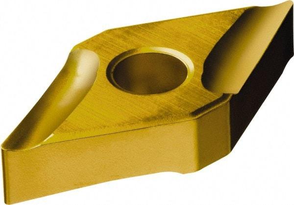 Sandvik Coromant - TCMT1.81.52 KM Grade 3210 Carbide Turning Insert - TiCN/Al2O3/TiN Finish, 60° Triangle, 7/32" Inscr Circle, 3/32" Thick, 1/32" Corner Radius - Exact Tool & Supply