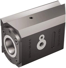 Sandvik Coromant - Right Hand Cut, C8 Modular Connection, Adapter/Mount Lathe Modular Clamping Unit - 80mm Square Shank Diam, 4.961" OAL, Through Coolant - Exact Tool & Supply