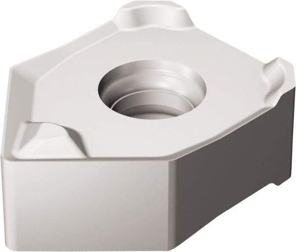 Sandvik Coromant - 345N13T5 MW8 Grade 1040 Carbide Milling Insert - TiAlN2 Finish, 5.95mm Thick, 13mm Inscribed Circle - Exact Tool & Supply