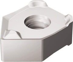 Sandvik Coromant - 345N13T5 MW8 Grade 1040 Carbide Milling Insert - TiAlN2 Finish, 5.95mm Thick, 13mm Inscribed Circle - Exact Tool & Supply